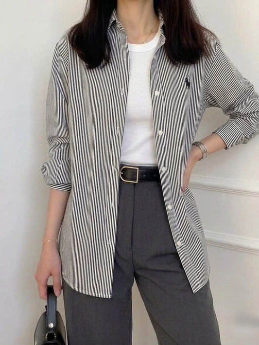 Classic Striped Oversized Shirt – Timeless Smart Casual